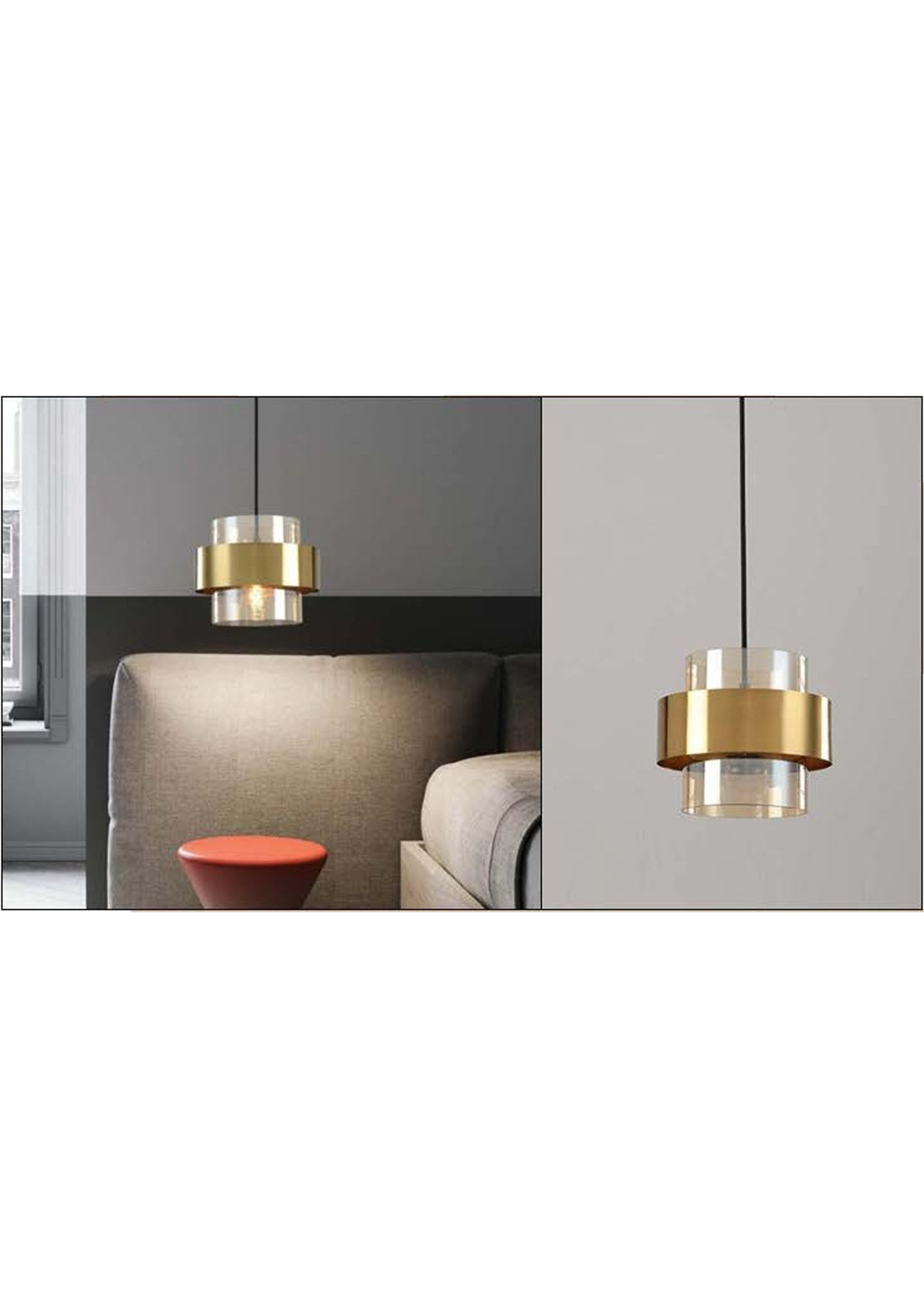 Beyond Lights - Brass Pendant Lamp- GL